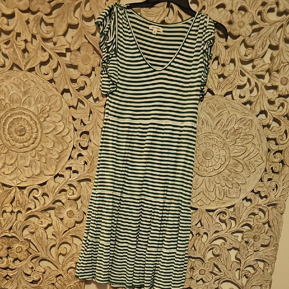 Max STUIDO Striped Green Dress